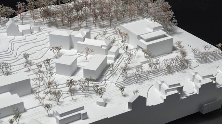 Architekturmodell des geplanten Campus von obvita